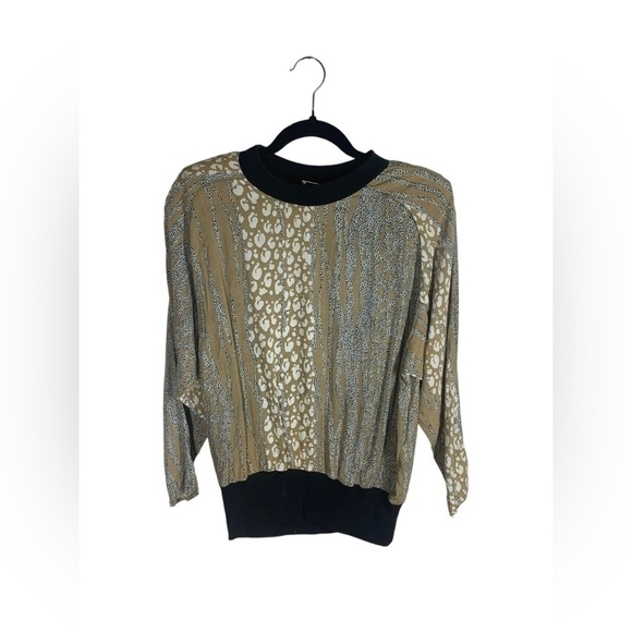 VTG MARC ANTHONY Leopard Print Top - Picture 1 of 4